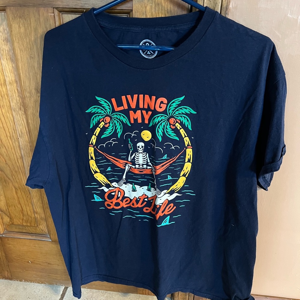 Living My Best Life Blue Teeshirt